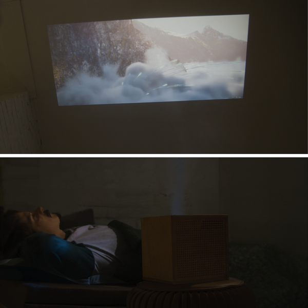 Fall asleep to cinematic calm. Designed for nighttime comfort, it delivers gentle visuals and a warm ambience that helps you drift off naturally.