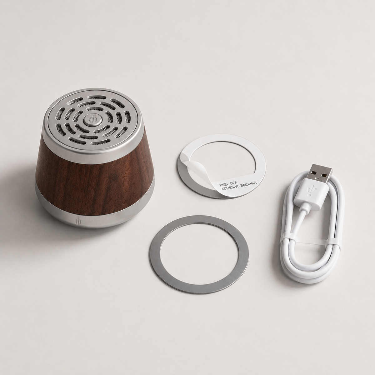Fast Bluetooth 6.0, simple controls, USB-C charging, and two included magnetic rings. Nothing unnecessary.