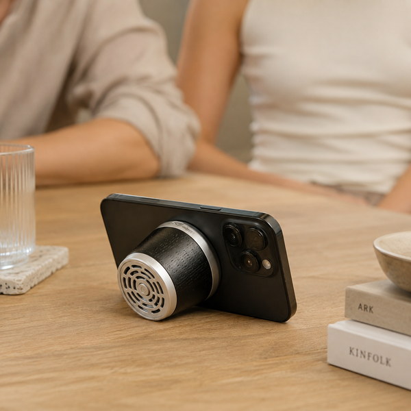 Use it as a magnetic phone stand while its speaker fills the moment with clear sound - perfect for watching, sharing, and listening together.
